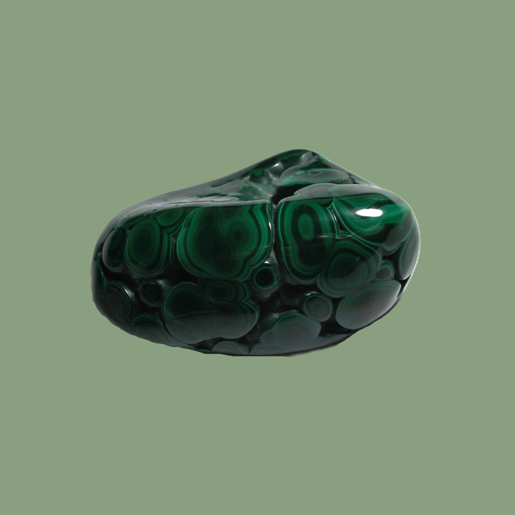 Malachite naturelle polie - Forme libre (Grade AA)