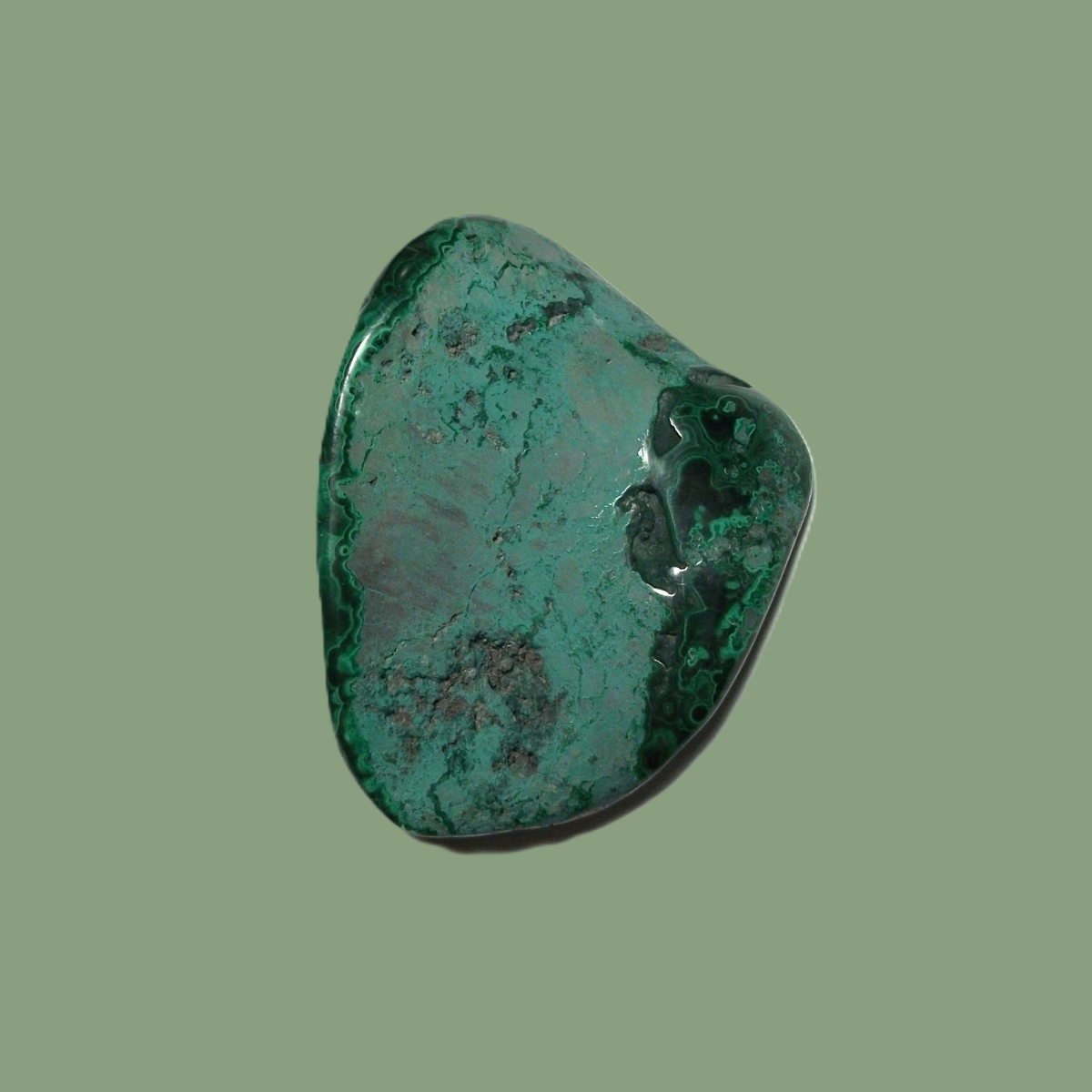 Malachite naturelle polie - Forme libre (Grade AA)