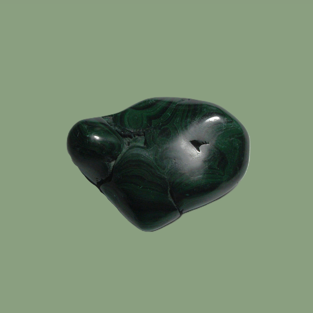 Malachite naturelle polie
