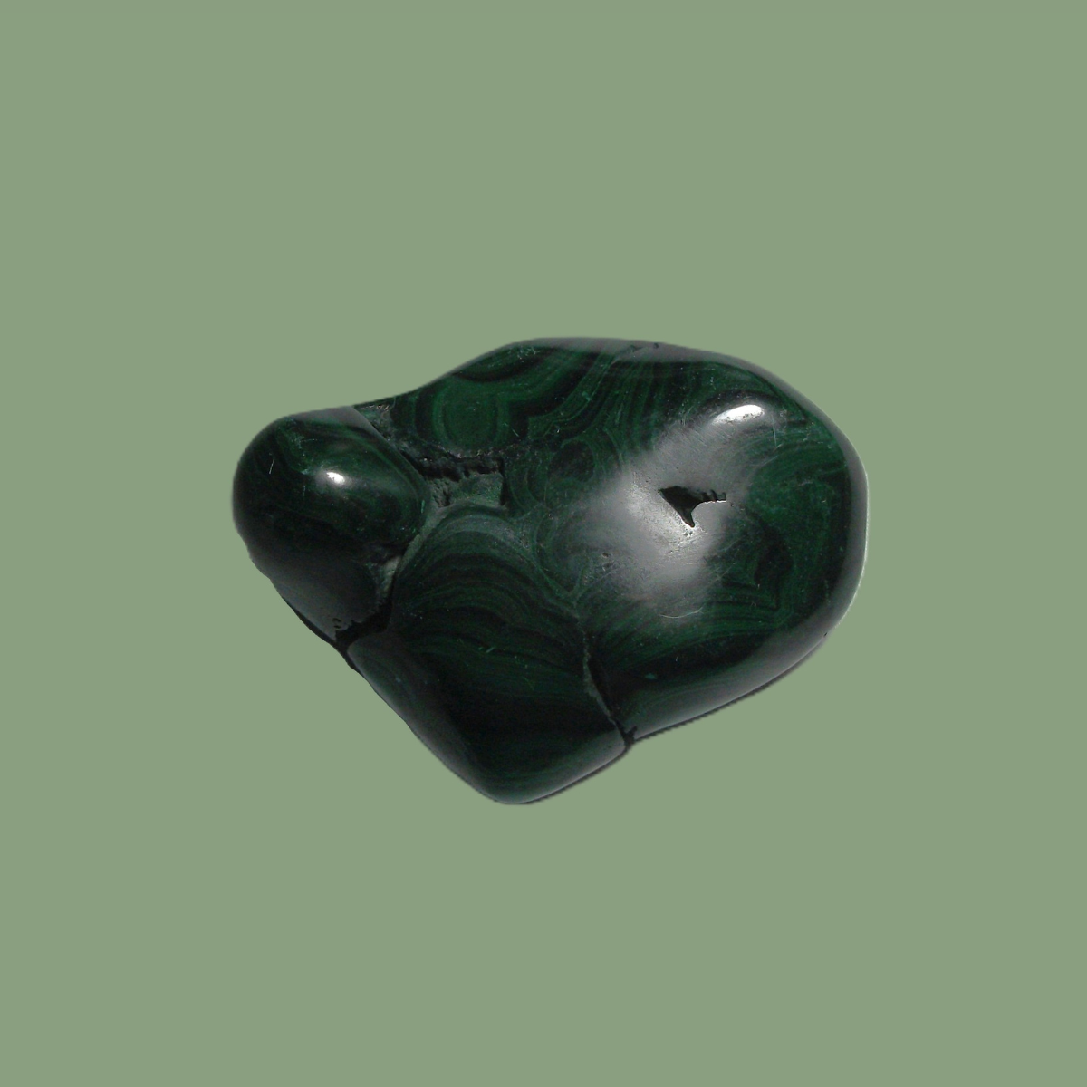Malachite naturelle polie