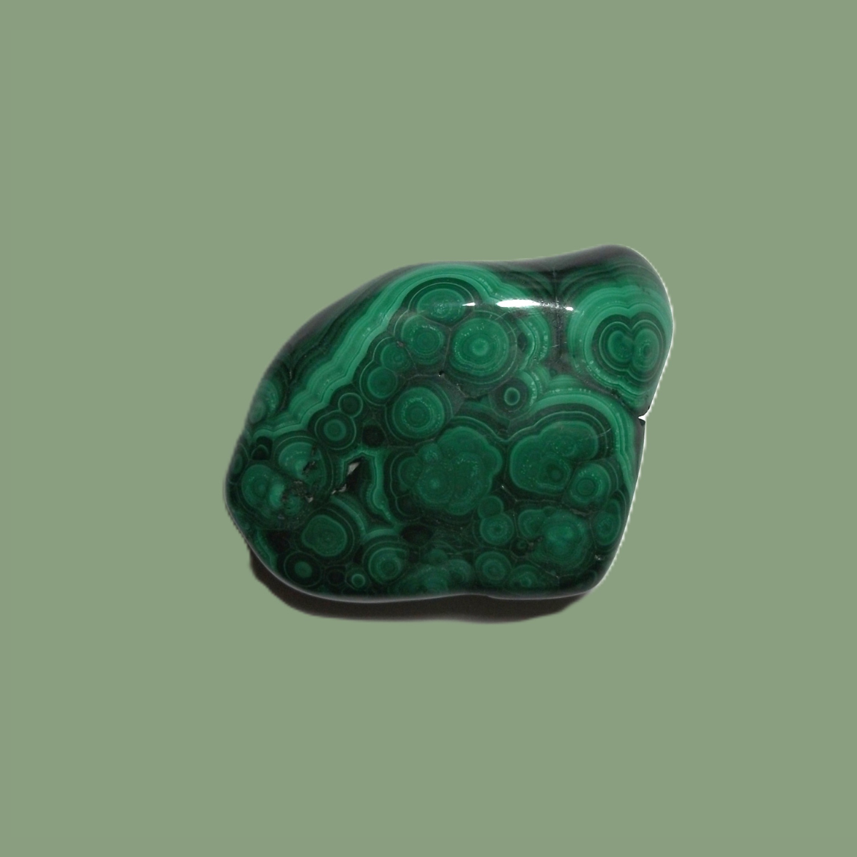 Malachite naturelle polie