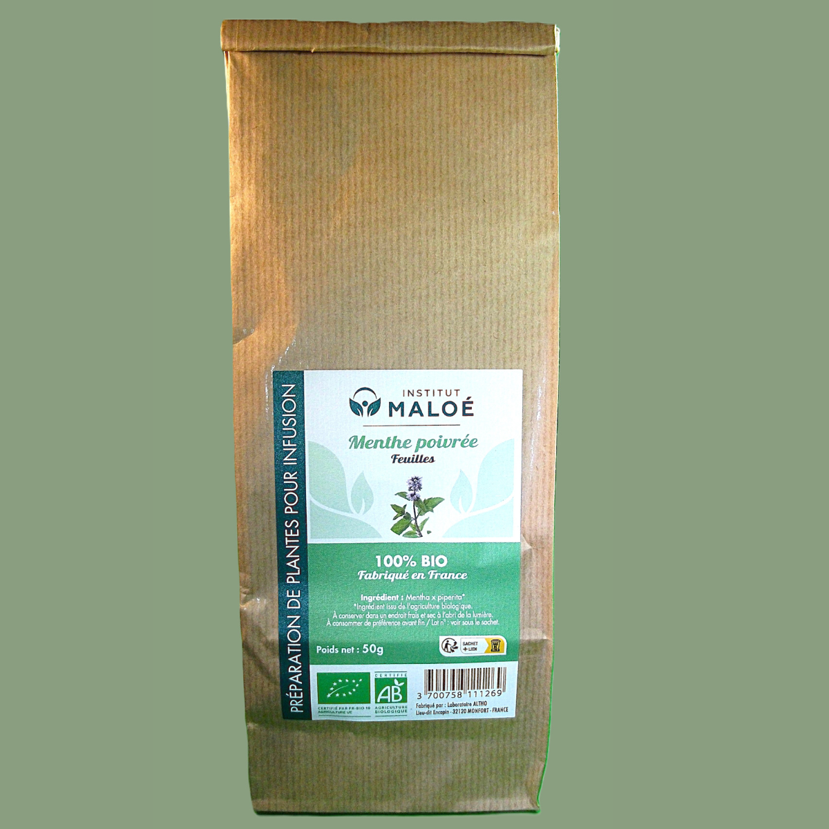 Plante Menthe Poivrée Bio — Sachet vrac 50g