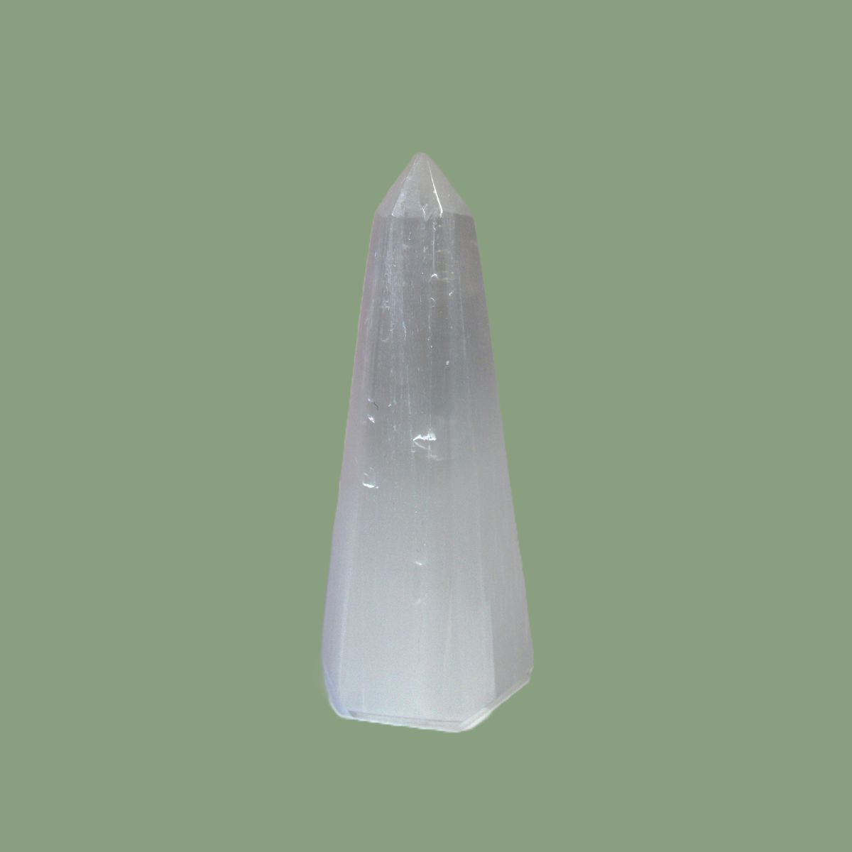 Obélisque / Pyramide en Sélénite Blanche
