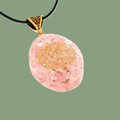 Pendentif Orgonite en Quartz Rose & Fleur de Vie