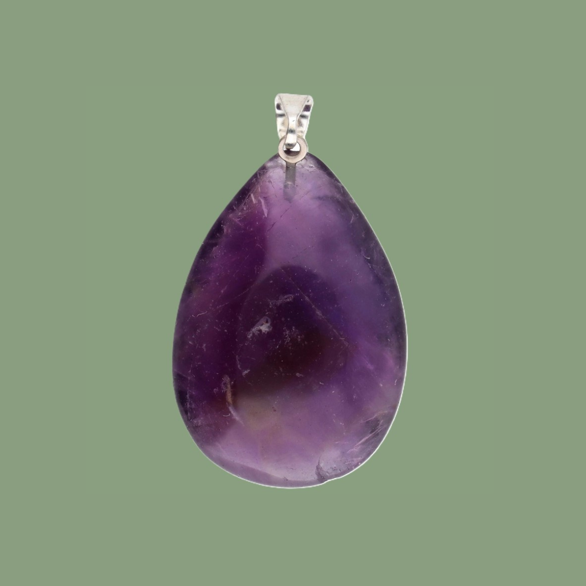 Pendentif goutte en améthyste