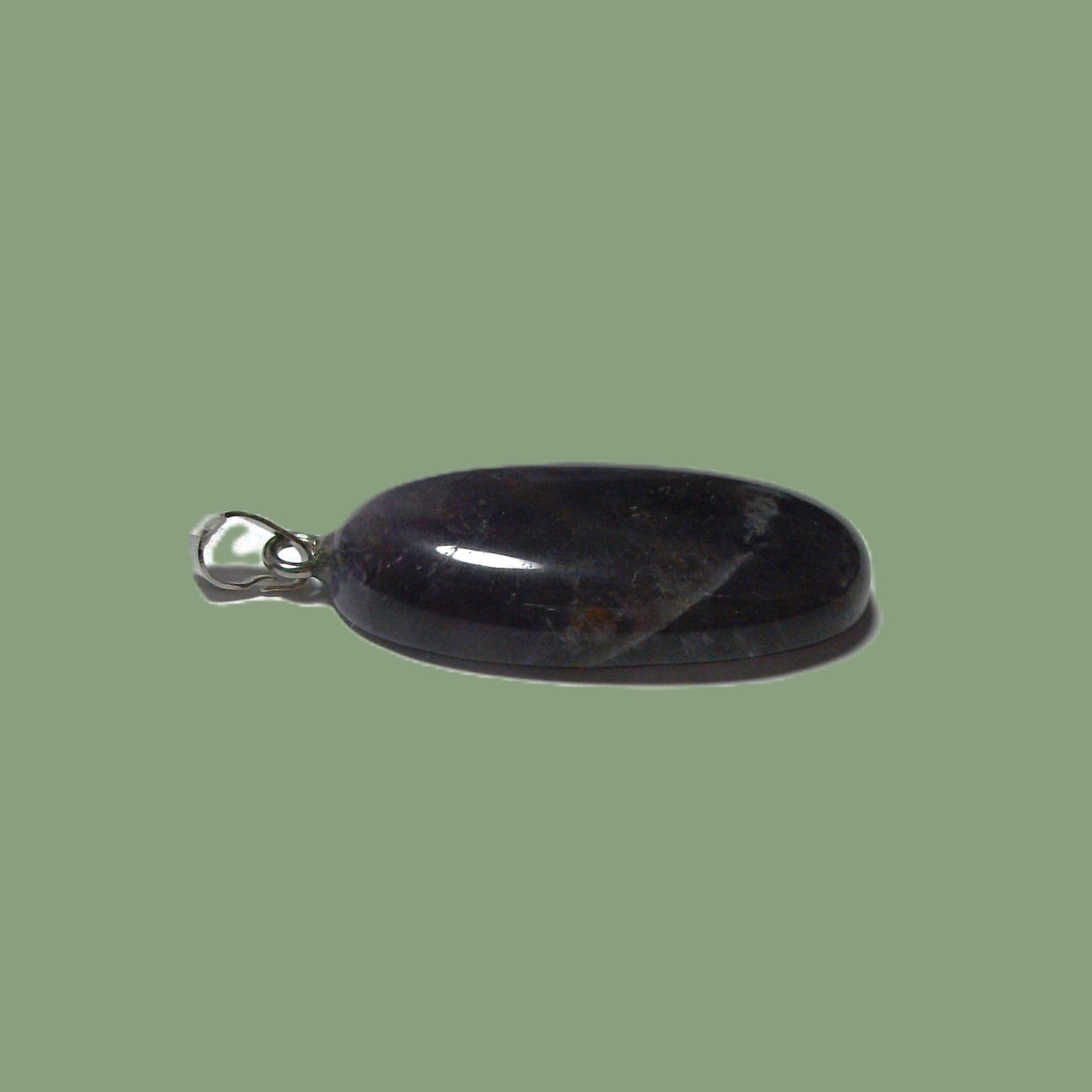 Pendentif Ovale Améthyste Chevron