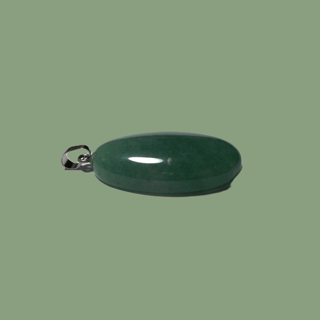 Pendentif Ovale Aventurine Verte