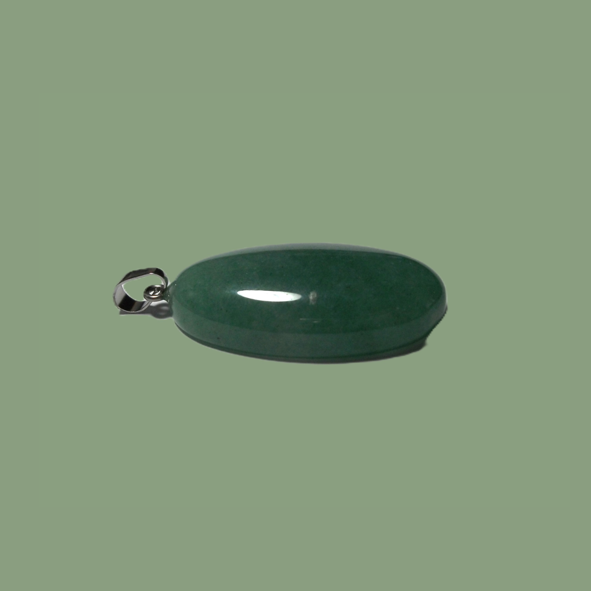 Pendentif Ovale Aventurine Verte