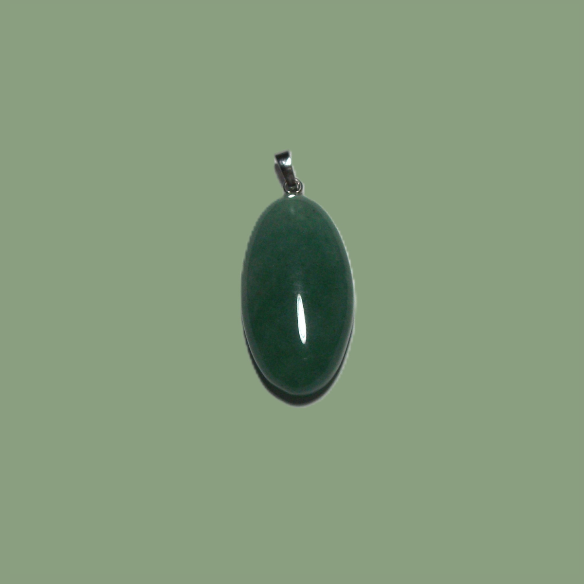 Pendentif Ovale Aventurine Verte