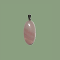 Pendentif Ovale Quartz Rose