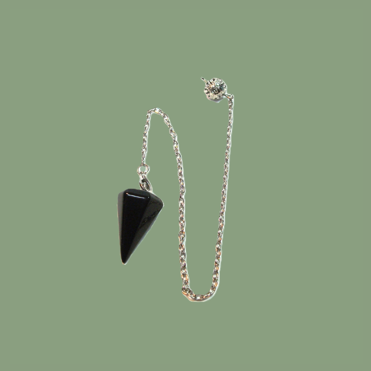 Pendule en Obsidienne Noire