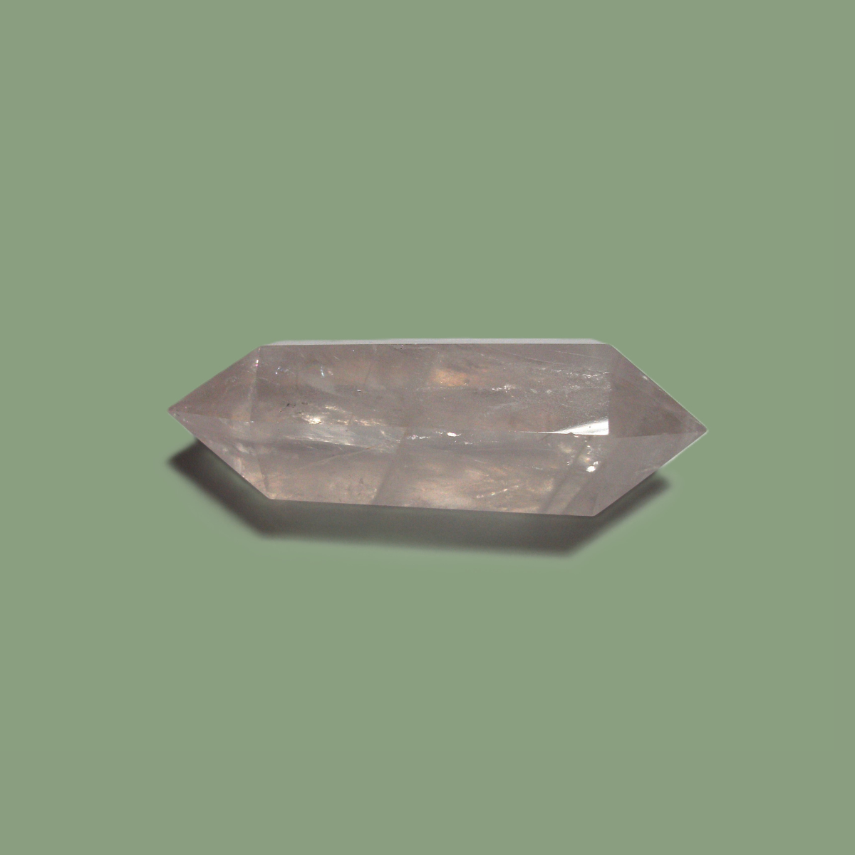 Pointe Bi-Terminée en Quartz Rose d'Afrique du Sud