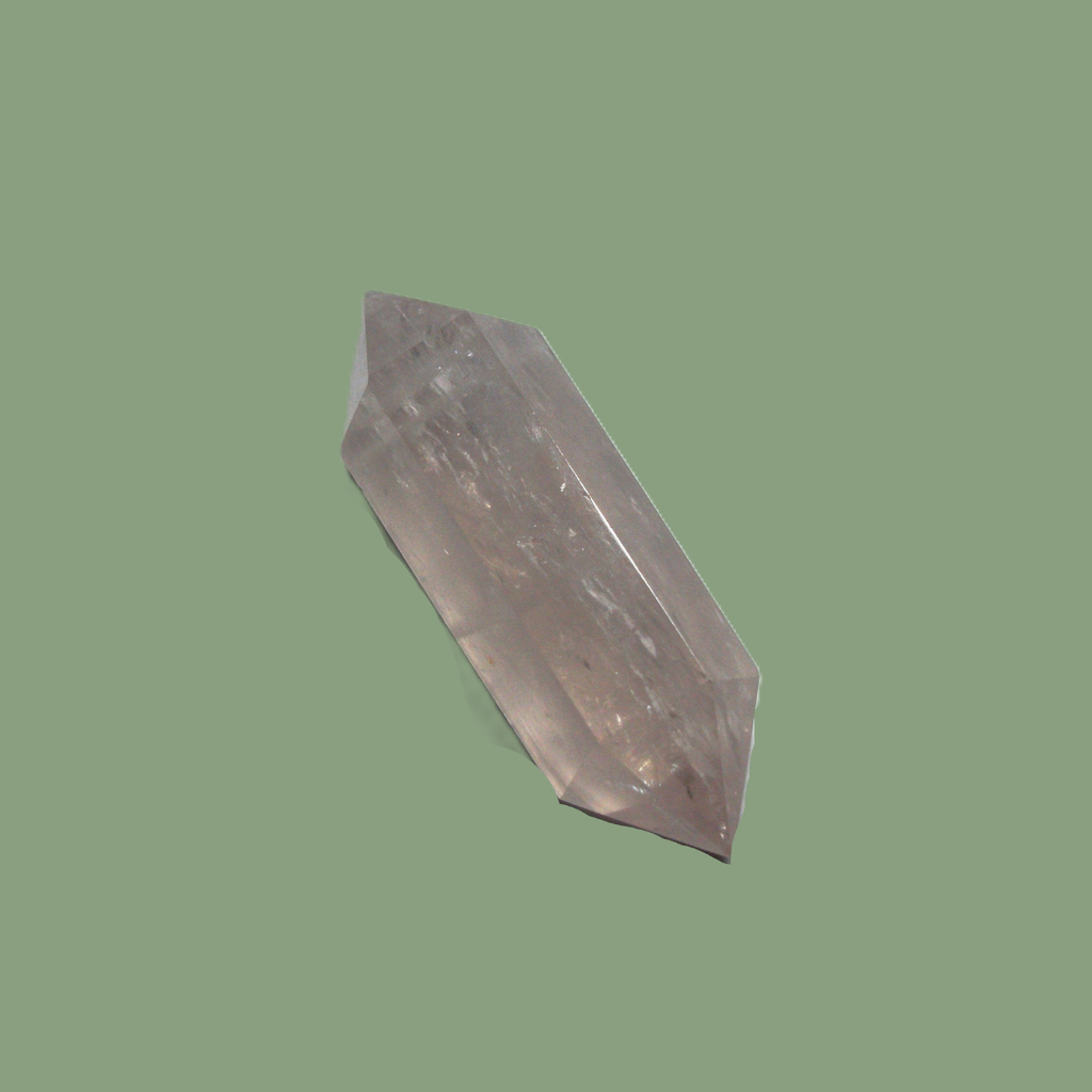 Pointe Bi-Terminée en Quartz Rose d'Afrique du Sud