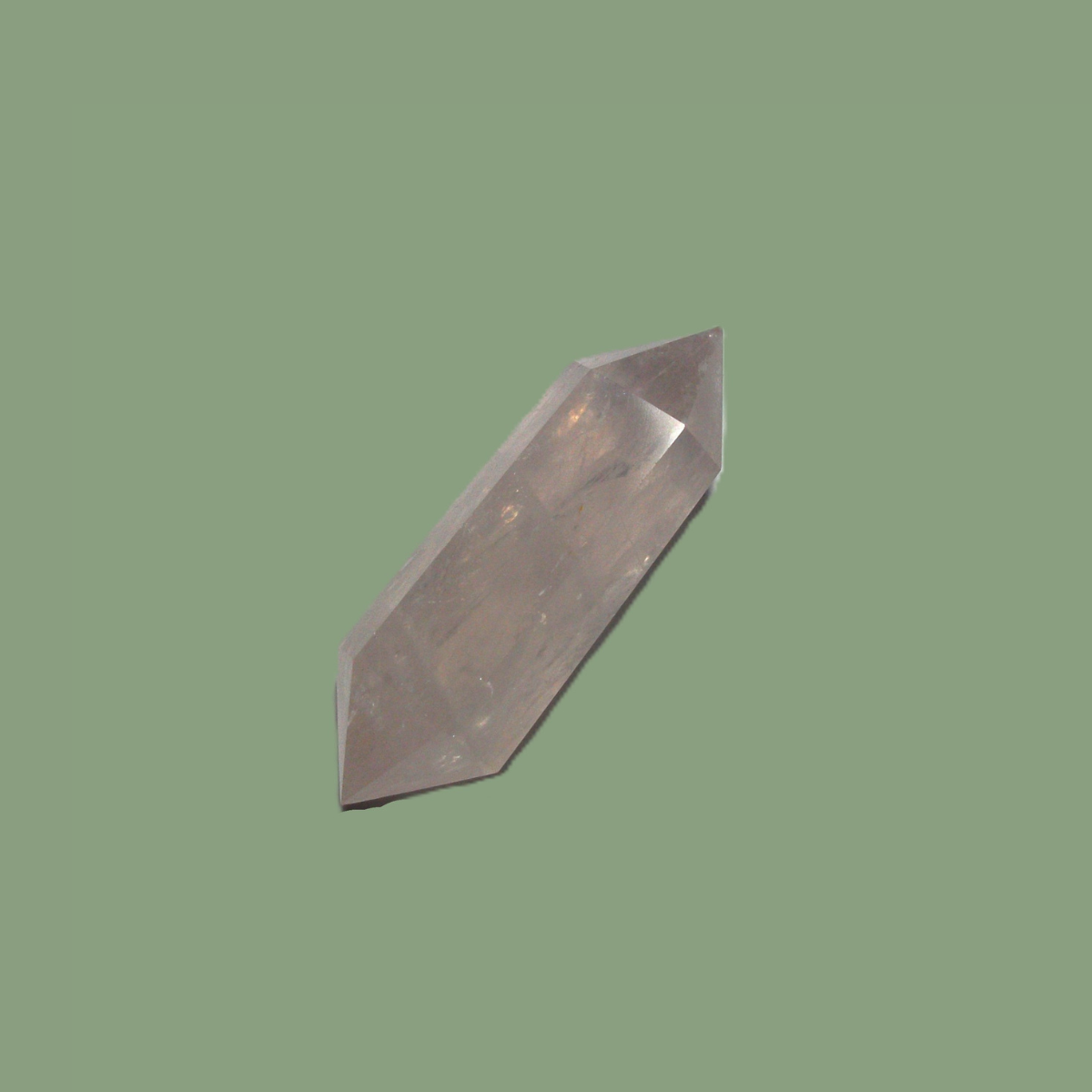 Pointe Bi-Terminée en Quartz Rose d'Afrique du Sud
