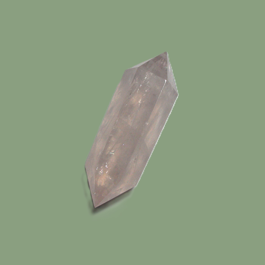 Pointe Bi-Terminée en Quartz Rose d'Afrique du Sud