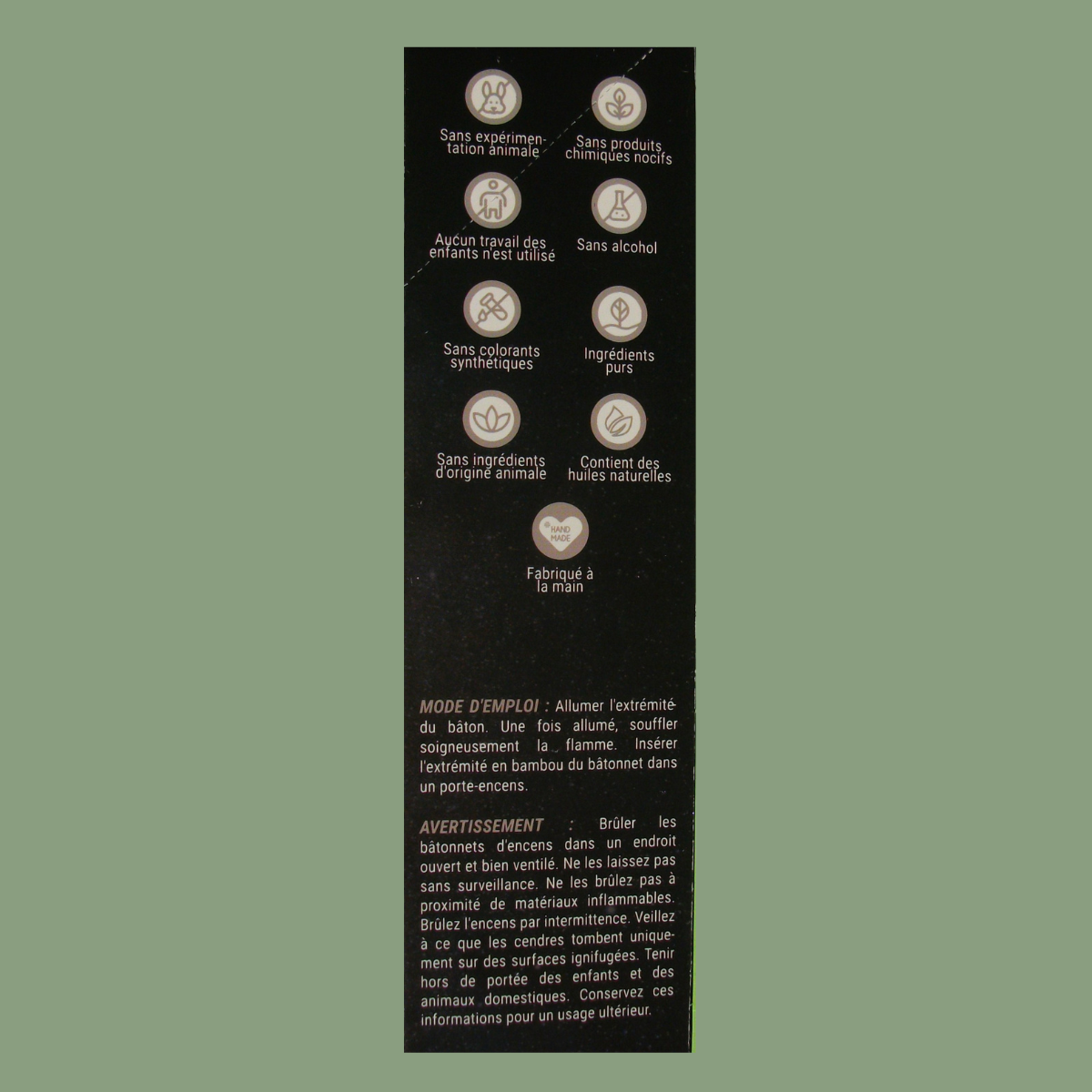 Encens Naturel Sans Charbon Hexa « Black Opium » – Terra