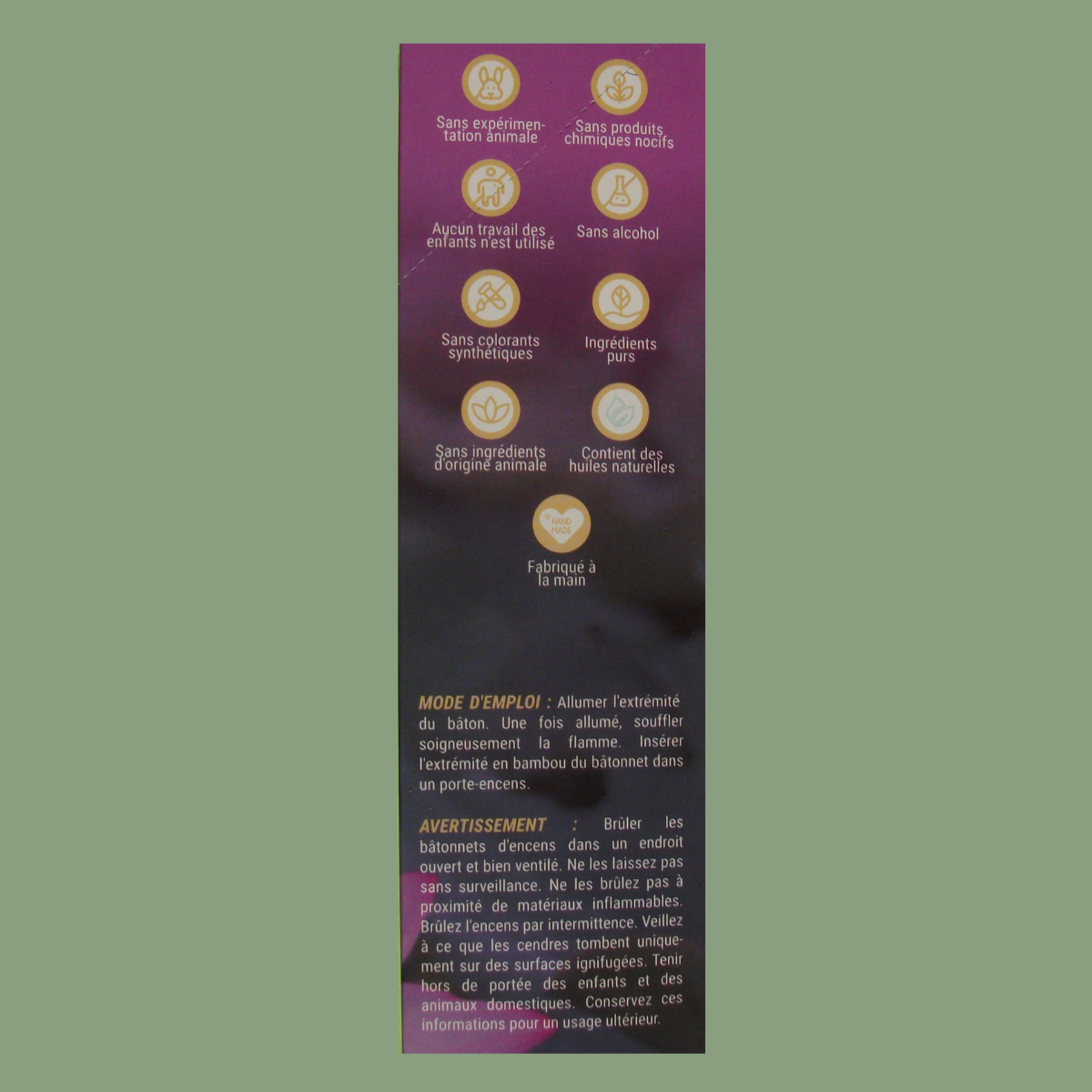 Encens Naturel Sans Charbon Hexa « Lotus » – Terra